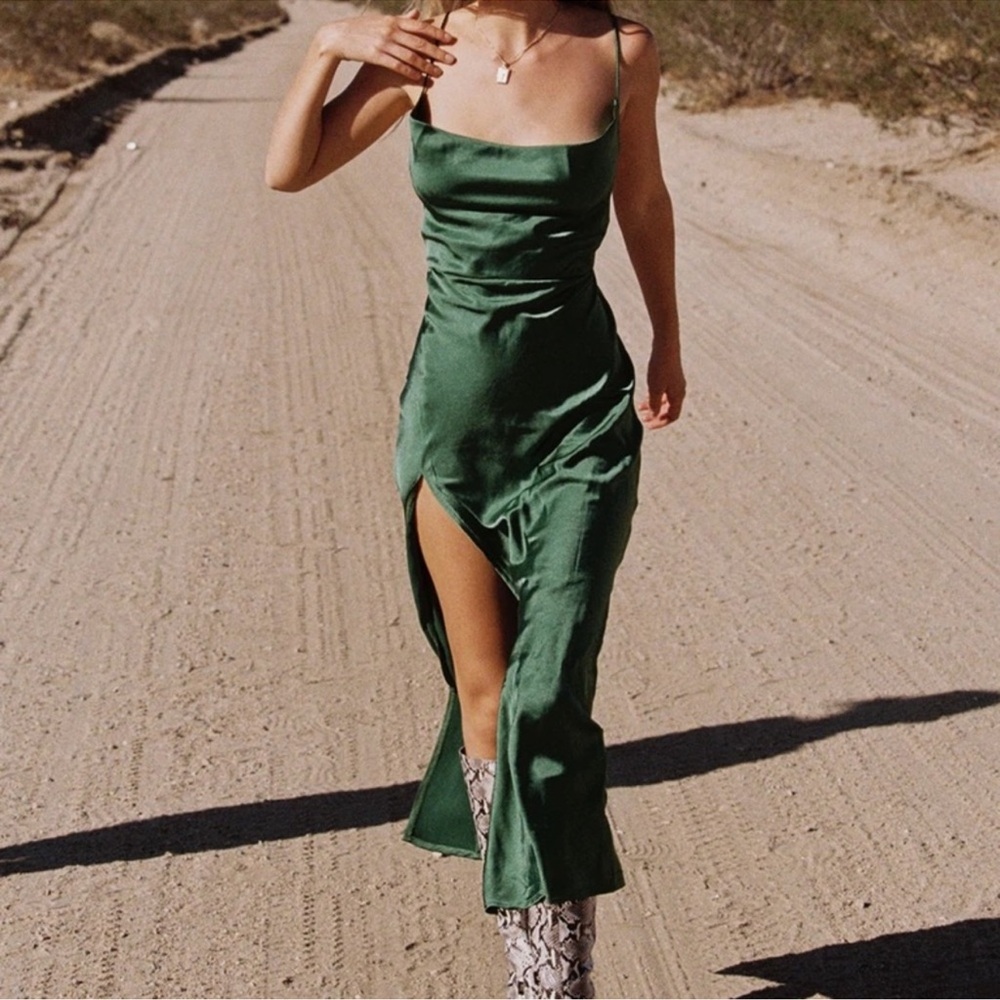Princess Polly Lioness Satin Midi Dress